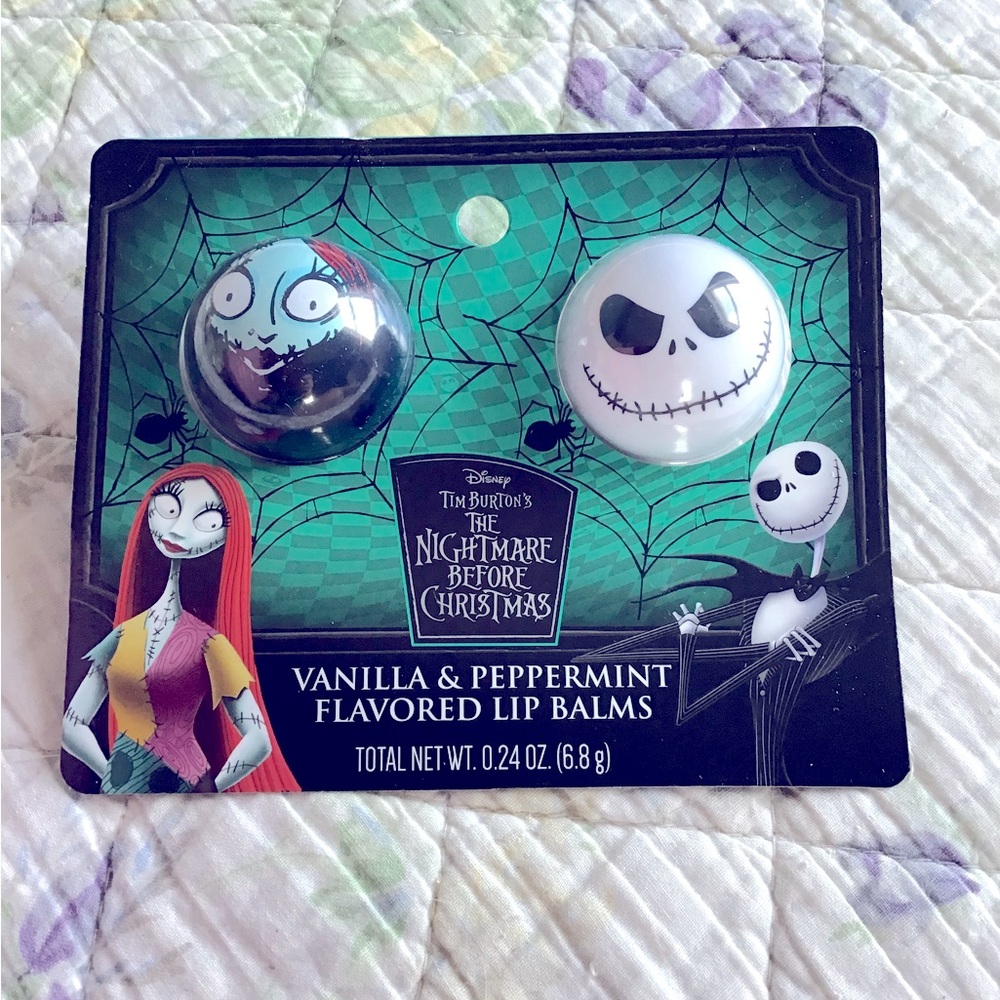 Disney The Nightmare Before Christmas lip balm duo Vanilla + Peppermint New